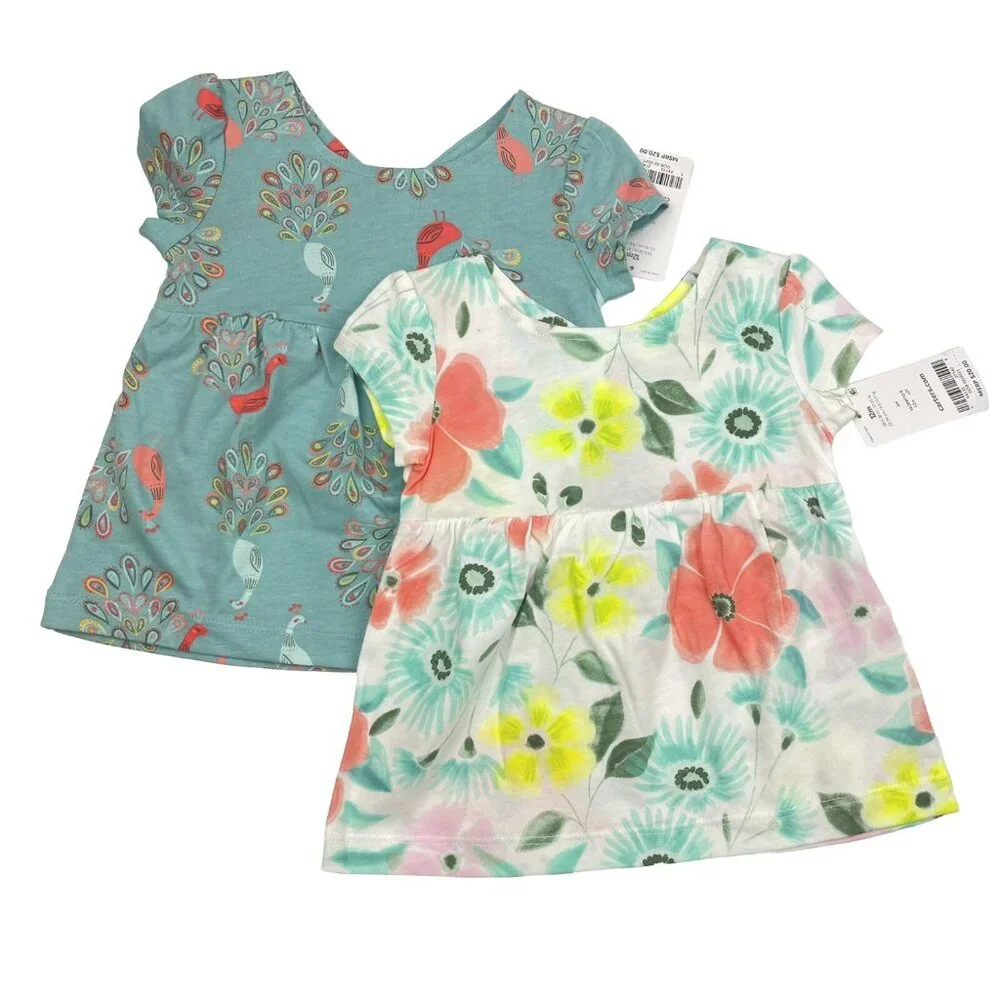 Carter's Baby Girl Shorts & Top 4-pc Set Size 12 Month - Picture 4 of 13